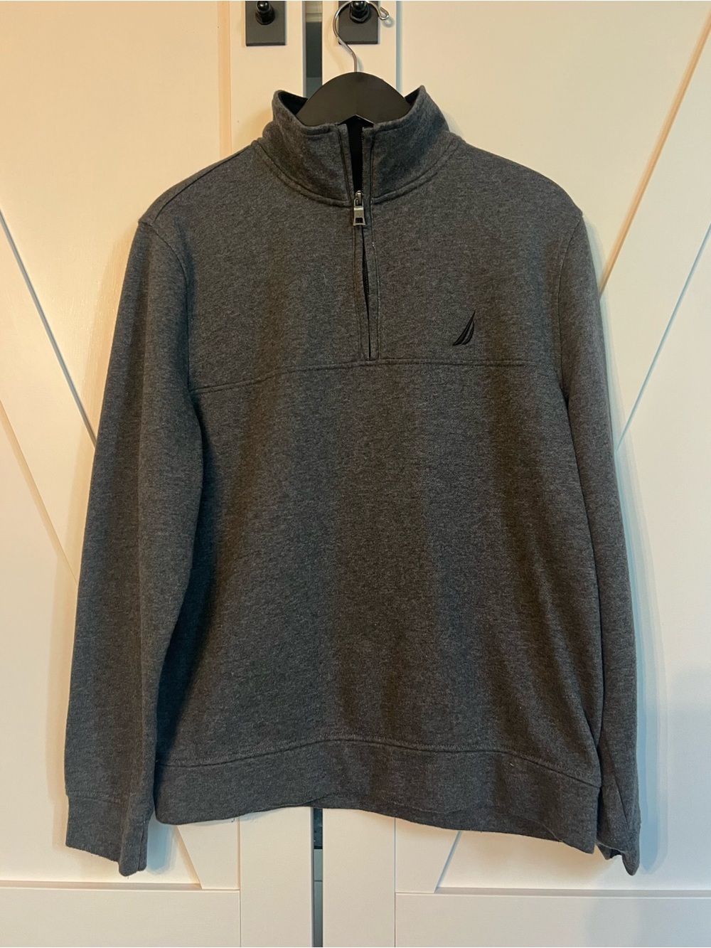 Nautica Men's Dark Gray Half-Zip Pullover Sweater